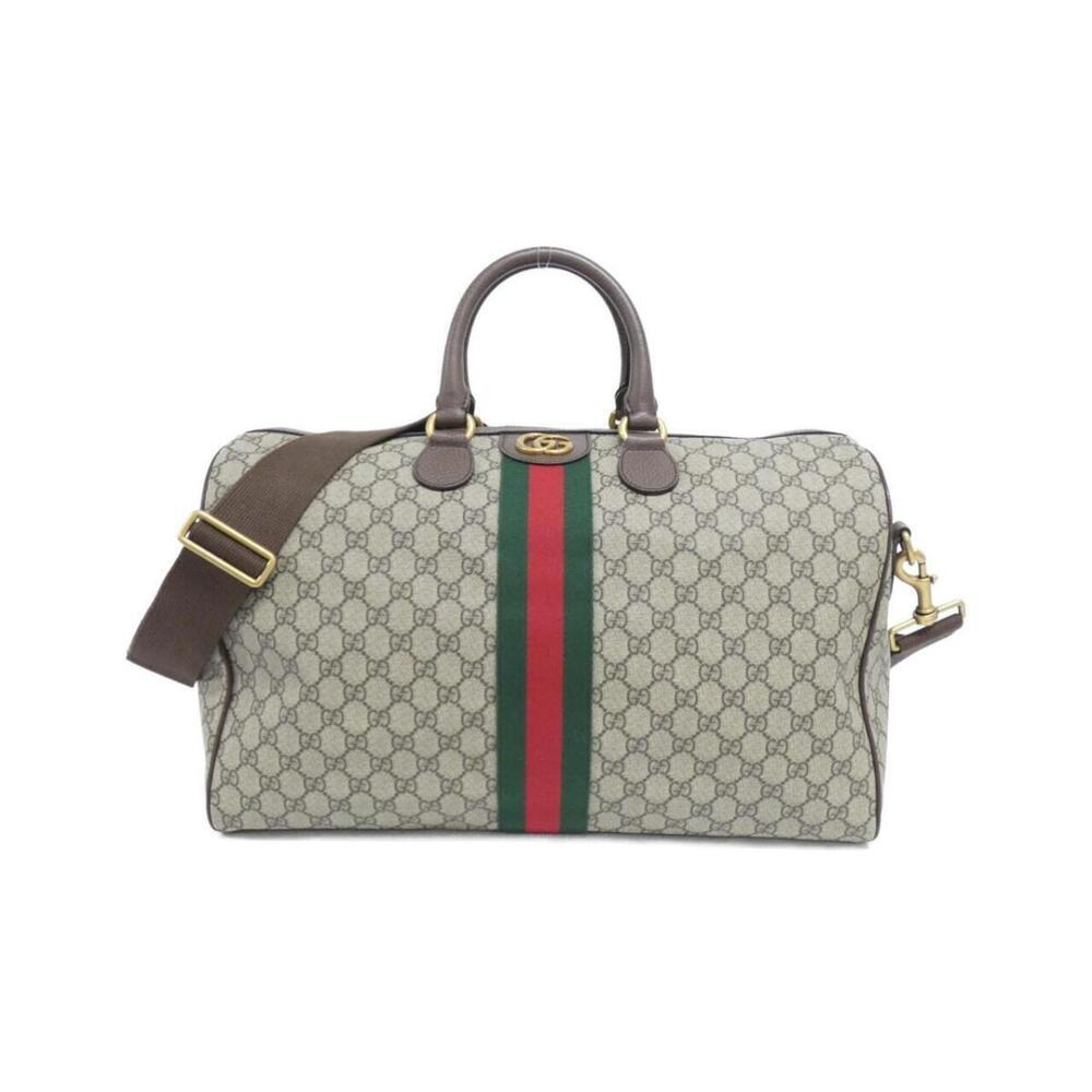 Gucci Savoy Duffle Bag beige ebony GG Supreme canvas Web Brown